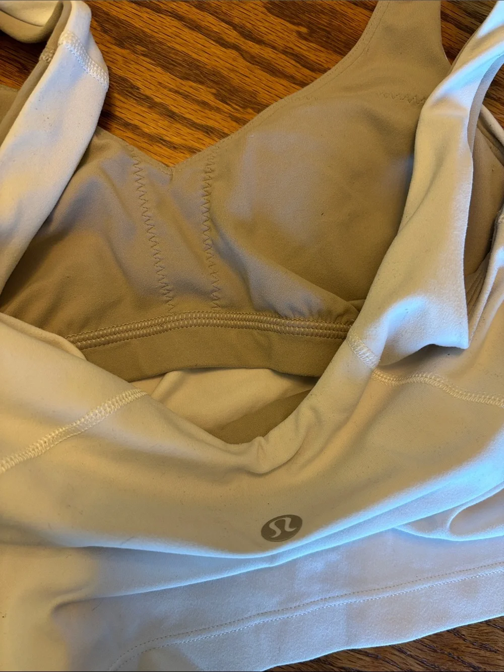 lululemon athletica Cream V‑Neck Tank